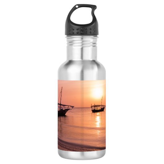 Bouteille D'eau Coucher de soleil à Zanzibar (Devant)