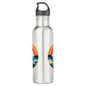 Bouteille D'eau Coucher de soleil Art déco zen sur l'eau (Dos)