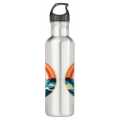 Bouteille D'eau Coucher de soleil Art déco zen sur l'eau (Devant)