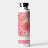 Bouteille D'eau Coucher de soleil Rose Floral Custom (Gauche)