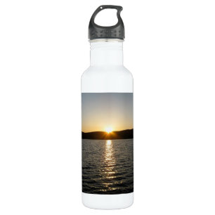 Bouteille D'eau Coucher de soleil sur l'eau serène