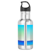 Bouteille D'eau Coucher de soleil sur l'île tropicale des palmiers (Dos)