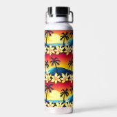 Bouteille D'eau Coucher de soleil tropical (Arrière)