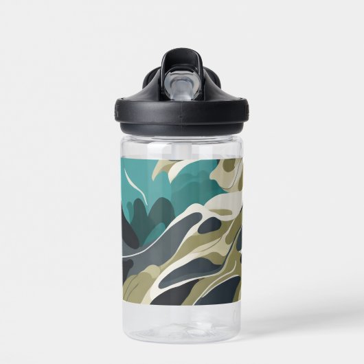 Bouteille D'eau Couleurs de camouflage design arrière - plan (Avant)