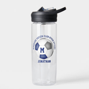 Bouteille D'eau Couleurs de l'équipe du club scolaire gris bleu