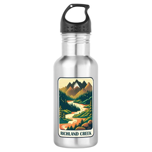 Bouteille D'eau Couleurs de Richland Creek Arkansas (Devant)