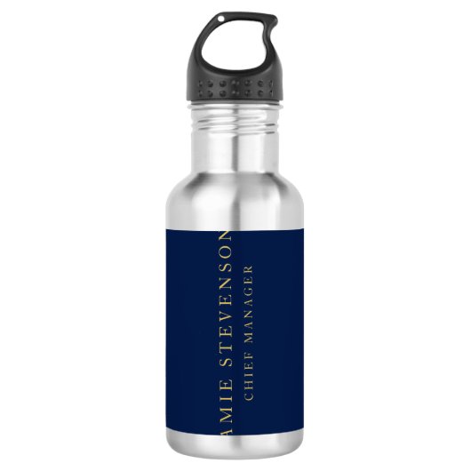 Bouteille D'eau Couleurs d'or bleu Professional Classic Plain (Devant)