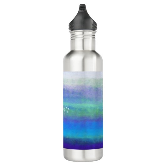 Bouteille D'eau Couleurs douces bleu et vert (Droite)