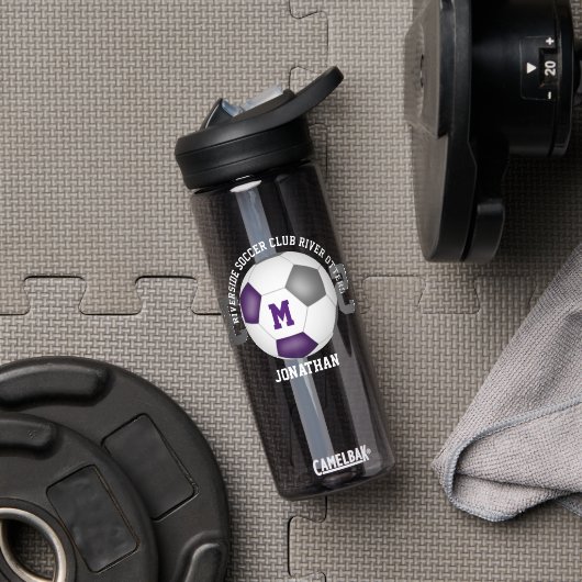 Bouteille D'eau Couleurs du club scolaire violet gris (Droite)