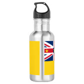 Bouteille D'eau Coupe de papier drapeau niouéen (Dos)