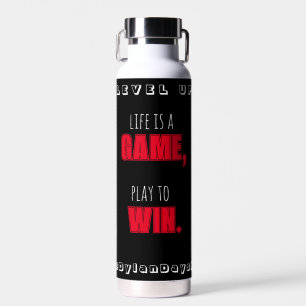 Bouteille D'eau Coupe Thermos Paille isolée "LEVEL UP"