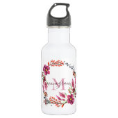 Bouteille D'eau Courbe de fleurs avec brindilles (Devant)