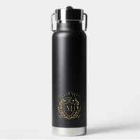 Couronne de monogramme de blason héraldique en or