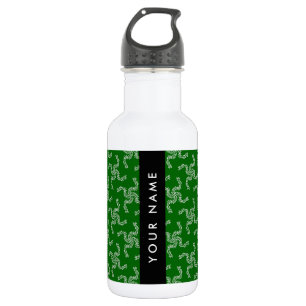 Bouteille D'eau Couronne de Noël, verte, Votre nom, Personnaliser