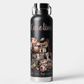 Bouteille D'eau Cowgirl Dreams - Saddle, Horseshoe & Guitare