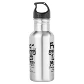 Bouteille D'eau Craignez Le Joueur De Basse Chaîne (Dos)