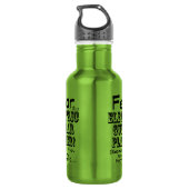 Bouteille D'eau Craignez le joueur de guitare électrique (Dos)