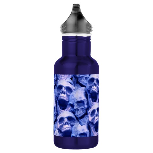 Bouteille D'eau Crâne bleu foncé (Droite)