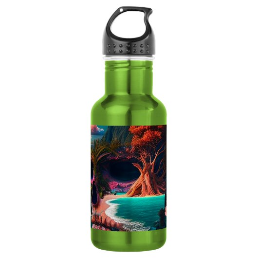 Bouteille D'eau Crâne Coloré (Devant)