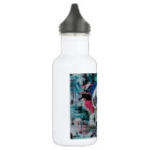 Bouteille D'eau Crâne de sucre avec des roses (Gauche)