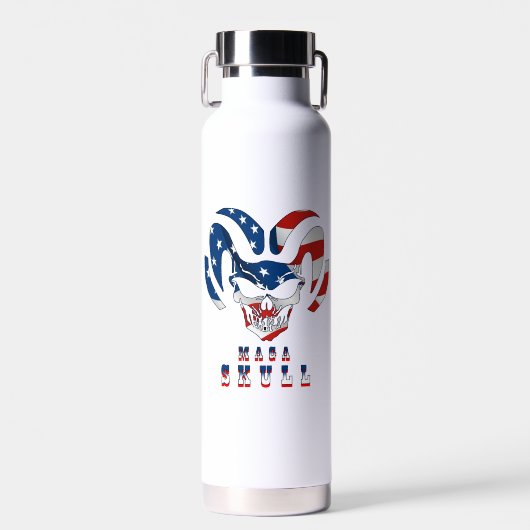 Bouteille D'eau Crâne Ultra Maga (Avant)
