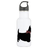 Bouteille D'eau Cravate Scotty Dog Plaid Bow (Devant)