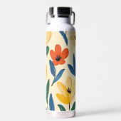 Bouteille D'eau Crayon et fleurs de papillon (Avant)