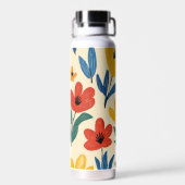 Bouteille D'eau Crayon et fleurs de papillon (Arrière)