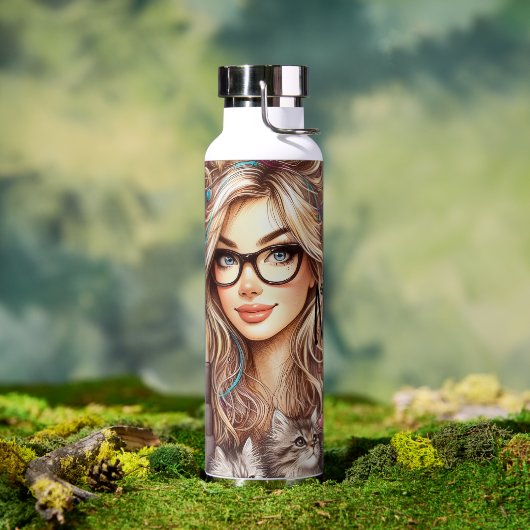 Bouteille D'eau Crazy Cat Lady  (Extérieur)