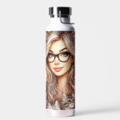 Bouteille D'eau Crazy Cat Lady  (Gauche)