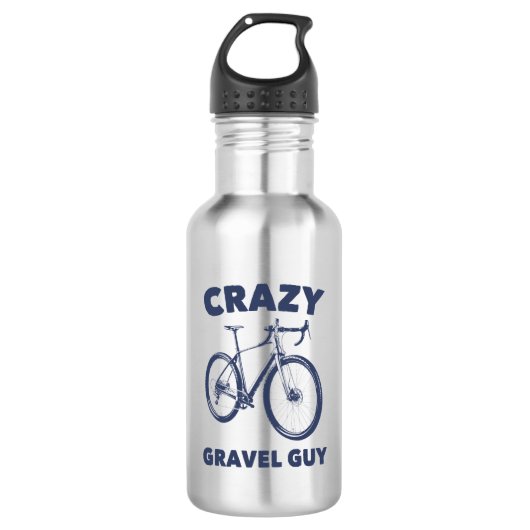 Bouteille D'eau Crazy Gravel Guy Cycling (Devant)