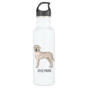 Bouteille D'eau Cream Labrador Retriever Lab Art Nom personnalisé