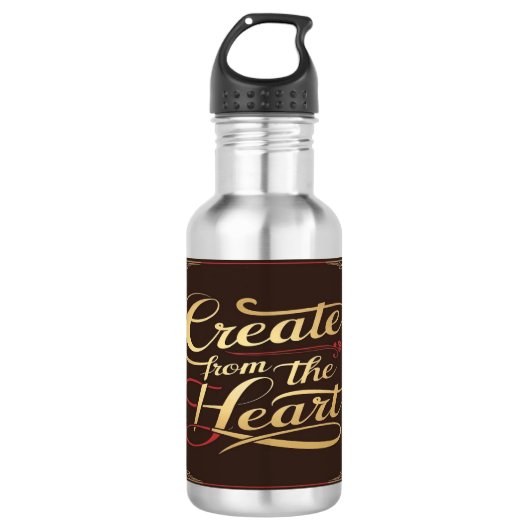 Bouteille d'eau Create From The Heart (Devant)
