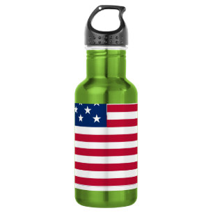 Bouteille D'eau Création de fierté avec drapeau américain USA