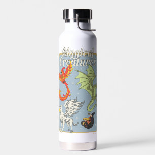 Bouteille D'eau Créatures Magiques Graphisme Vintage