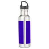 Bouteille D'eau Créez votre propre belle Iridescente bleu floral (Dos)