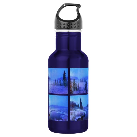 Bouteille D'eau Créez votre propre collection photo Carré (Devant)