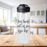 Bouteille D'eau Créez votre propre devis de calligraphie<br><div class="desc">Créez votre propre bouteille d'eau de devis personnalisée. Ajoutez votre citation inspirante préférée,  paroles de chansons ou texte personnalisé dans la typographie calligraphique minimaliste.</div>