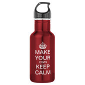 Bouteille D'eau Créez Votre Propre Keep Calm and Carry On (Devant)