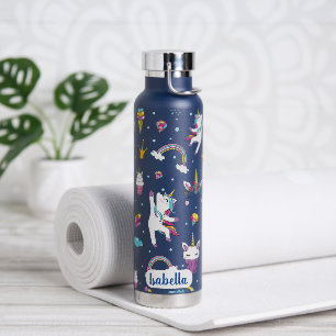 Bouteille D'eau Créez votre propre Motif Rainbow Unicorn
