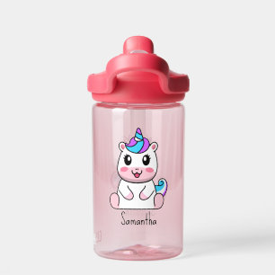 Bouteille D'eau Créez Votre Propre Nom De Fille Unicorne Cute