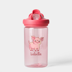 Bouteille D'eau Créez votre propre nom de porc mignon