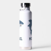 Bouteille D'eau Créez votre propre nom de requin (Plage)