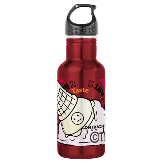 Bouteille D'eau Crème glacée ChiRadioLLC ™ (Devant)