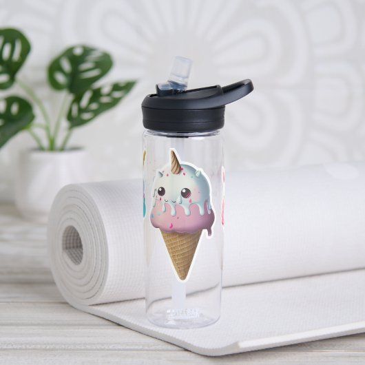Bouteille D'eau Crème glacée Unicorn pour enfants (Yoga)