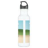 Bouteille D'eau Crème Golden Retriever Avec Équipement D'Agilité (Dos)