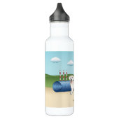 Bouteille D'eau Crème Golden Retriever Avec Équipement D'Agilité (Gauche)