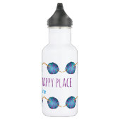 Bouteille D'eau Crochet est mon endroit heureux, avec ton nom (Droite)