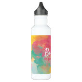 Bouteille D'eau Crois en Bonnes Choses ! Aquarelle de devis positi (Gauche)