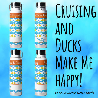 Bouteille D'eau Croisière et canards me rendent heureux vacances s